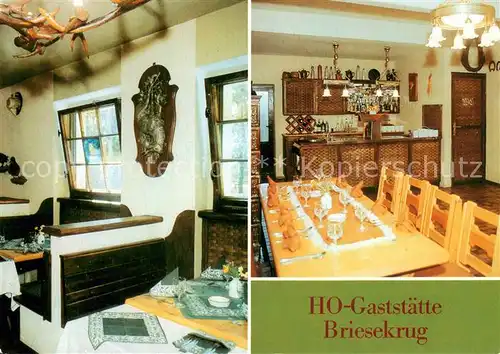 AK / Ansichtskarte Briese_Birkenwerder HOG Briesekrug Gastraeume Briese Birkenwerder