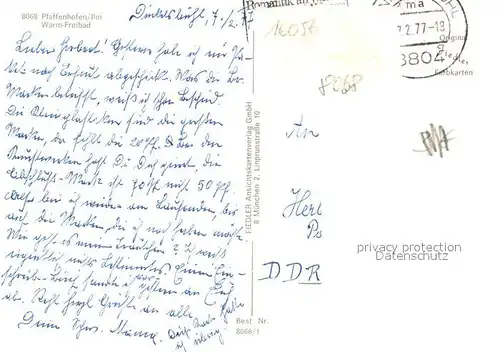 AK / Ansichtskarte Pfaffenhofen_Ilm Warm Freibad Pfaffenhofen Ilm