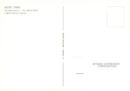 AK / Ansichtskarte Meran_Merano Hotel Irma Meran Merano