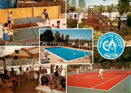 AK / Ansichtskarte Carnac_56 Camping des Menhirs Tennis Tischtennis Schwimmbad Spielplatz 