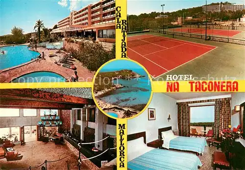 AK / Ansichtskarte Cala_Ratjada_Mallorca Hotel Na Taconera Pool Tennisplatz Foyer Zimmer Cala_Ratjada_Mallorca
