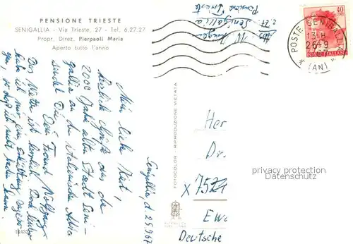 AK / Ansichtskarte Senigallia Pensione Trieste Senigallia