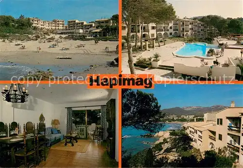 AK / Ansichtskarte Paguera_Mallorca_Islas_Baleares_ES Hapimag Paguera Strand Pool Gastraum Panorama 