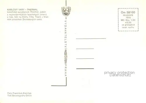 AK / Ansichtskarte Karlovy_Vary_Karlsbad Lazenske sanatorium Thermal 