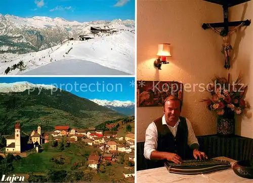 AK / Ansichtskarte Lajen_Suedtirol Albergo Andechserhof Panorama Zitherspieler 