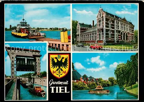 AK / Ansichtskarte Tiel Faehrbahnhof Schleuse Kanal Hotel Tiel