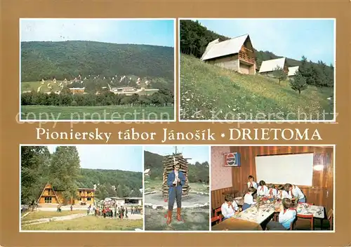 AK / Ansichtskarte Drietoma_Slovakia Pioniersky tabor Janosik Details 