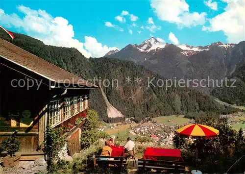AK / Ansichtskarte Mayrhofen_Zillertal Alpengasthaus Zimmereben Panorama mit Ahornspitze Mayrhofen_Zillertal