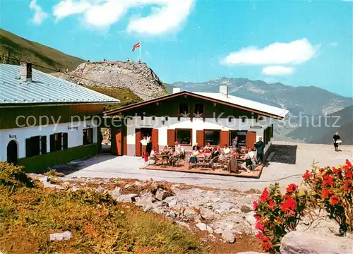 AK / Ansichtskarte Hintertux_Zillertal Hintertuxer Gletscherbahn Bergstation auf der Sommerbergalm Blick auf Rastkogel Hintertux_Zillertal