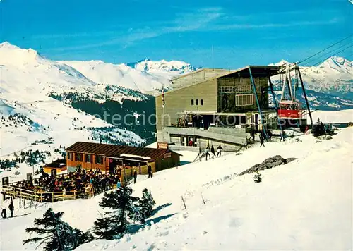 AK / Ansichtskarte Lenzerheide_GR Mittelstation Rothornbahn mit Bergrestaurant Scharmoin Lenzerheide GR