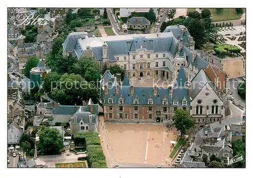 AK / Ansichtskarte Blois_41 La facade Louis XII et laile Gaston dOrleans duchateau Vue aerienne 