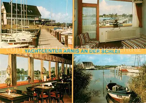 AK / Ansichtskarte Arnis Yachtcenter Arnis Schlei Restaurant Cafe Sailers Inn Gaststube Zimmer Arnis
