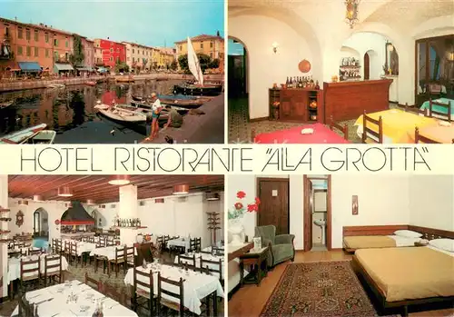 AK / Ansichtskarte Lazise_Lago_di_Garda Hotel Ristorante Alla Grotta Gastraeume Bar Zimmer Lazise_Lago_di_Garda