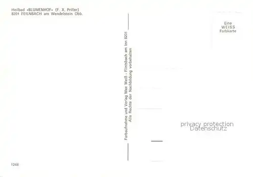 AK / Ansichtskarte Feilnbach Heilbad Blumenhof am Wendelstein Feilnbach
