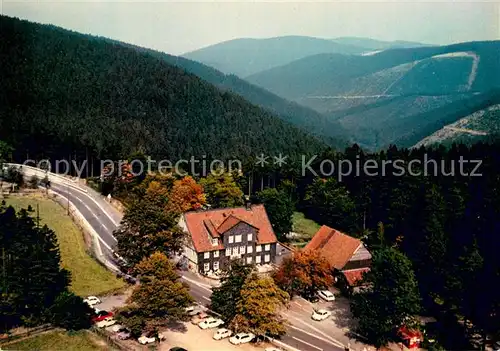 AK / Ansichtskarte Oberharz_Region Berggasthaus Zum Auerhahn Fliegeraufnahme Oberharz Region