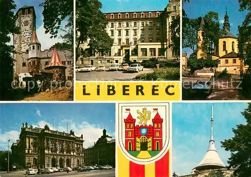 AK / Ansichtskarte Liberec_Reichenberg Schloss Rathaus Kirche 