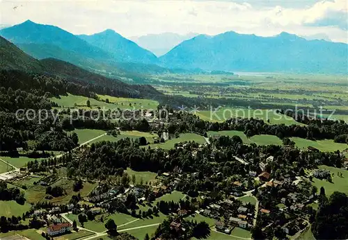 AK / Ansichtskarte Heilbrunn_Bad Panorama mit Rabenkopf Jochberg Wettersteingebirge Herzogstand Heimgarten Zugspitze Heilbrunn_Bad