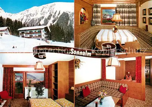 AK / Ansichtskarte Berwang_Tirol Sportappartement Sonnalm Gaststube Zimmer Berwang Tirol