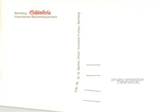 AK / Ansichtskarte Bamberg Historischer Brauereiausschank Zum Schlenkerla Bamberg