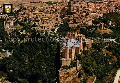 AK / Ansichtskarte Segovia_ES Le Chateau Vue aerienne 