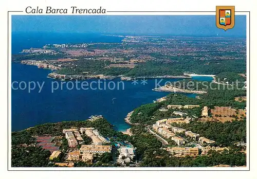 AK / Ansichtskarte Mallorca Cala Barca Trencada Fliegeraufnahme Mallorca