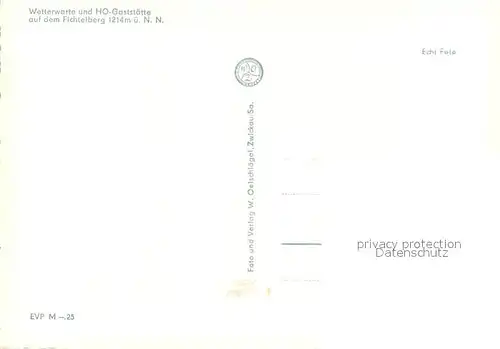 AK / Ansichtskarte Oberwiesenthal_Erzgebirge Wetterwarte und HO Gaststaette auf dem Fichtelberg Oberwiesenthal Erzgebirge