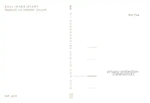 AK / Ansichtskarte Karl Marx Stadt Stadthalle und Interhotel Kongress Karl Marx Stadt