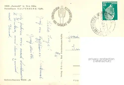 AK / Ansichtskarte Kulpenberg HOG Turmcafe im Fernsehturm Kulpenberg