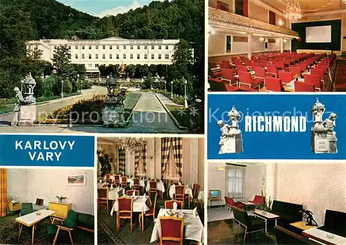 AK / Ansichtskarte Karlovy_Vary_Karlsbad Lazenske sanatorium Richmond Park Speisesaal Zimmer  
