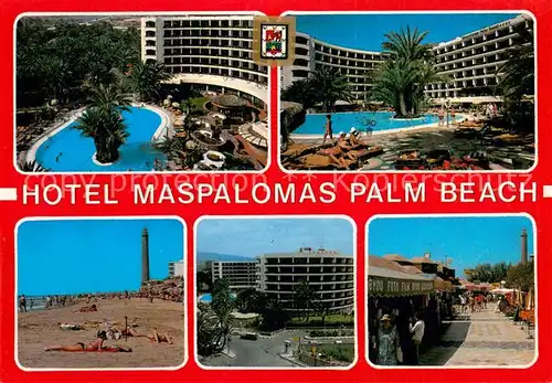 AK / Ansichtskarte Maspalomas_Gran_Canaria Hotel Maspalomas Palm Beach Strand Pools Bazar 