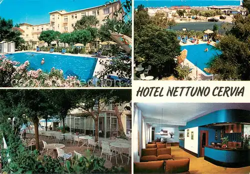 AK / Ansichtskarte Cervia_IT Hotel Nettuno Freibaeder Gartenterrasse Rezeption 