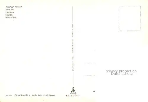 AK / Ansichtskarte Jesolo_Pineta Notturno Jesolo Pineta