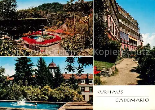 AK / Ansichtskarte Cademario Kurhaus Cademario Park Pool Cademario