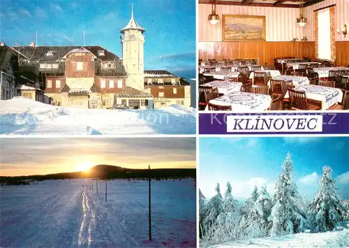 AK / Ansichtskarte Klinovec_Czechia Krusnych hor se stejnojmennym horskym hotelem je vyhledavanym stradiskem zimnich sportu 
