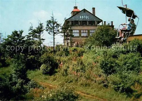 AK / Ansichtskarte Teplice_Teplitz Schoenau_CZ Horsky hotel Komari Vizka s lanovkou 