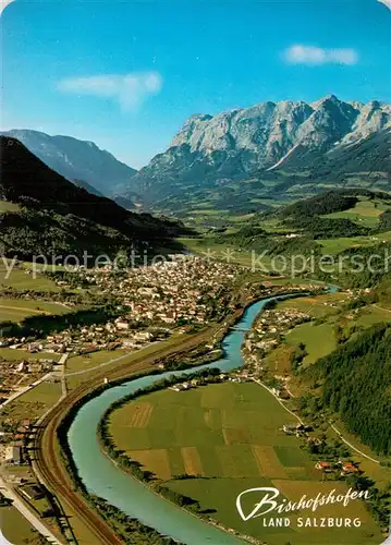 AK / Ansichtskarte Bischofshofen Fliegeraufnahme mit Tennengebirge Bischofshofen