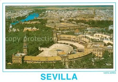 AK / Ansichtskarte Sevilla_Andalucia_ES Vue aerienne 