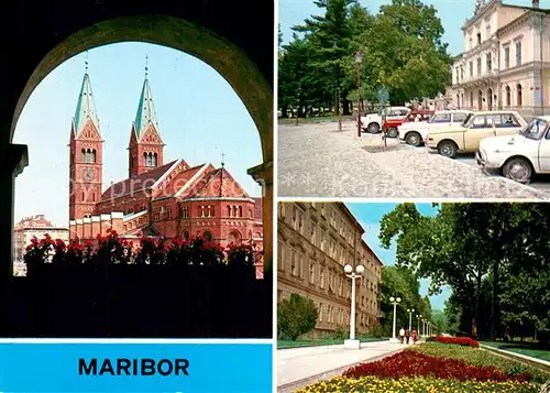 AK / Ansichtskarte Maribor_Marburg_Drau Kirche Park Maribor_Marburg_Drau