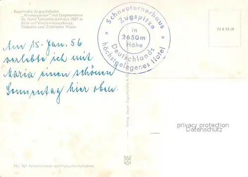 AK / Ansichtskarte Zugspitze Schneefernerhaus Wintergarten mit Wettersteingebirge Stubaier und Zillertaler Alpen Zugspitze