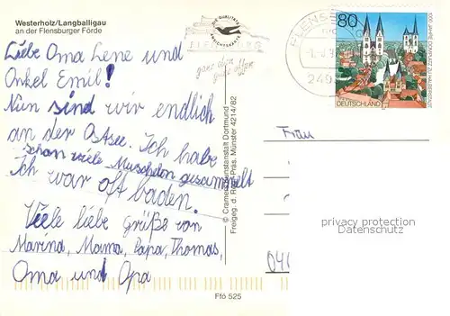 AK / Ansichtskarte Westerholz_Langballig an der Flensburger Foerde Fliegeraufnahme Westerholz_Langballig