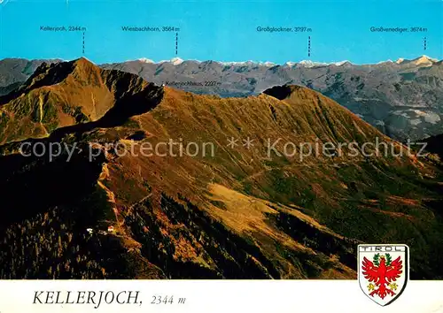 AK / Ansichtskarte Kellerjoch_2344_Tirol Bergbahn zum Hecherhaus Fliegeraufnahme 