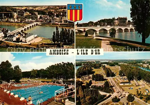 AK / Ansichtskarte Amboise_37 Ile dOr La piscine Vue aerienne 