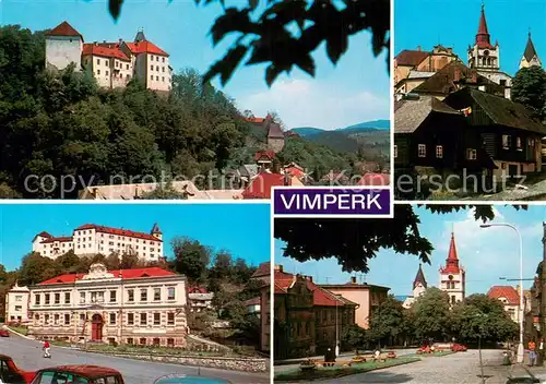 AK / Ansichtskarte Vimperk Hradu Zamek Lezi na upati boubinskeho masivu v lesnate krajine Vimperk