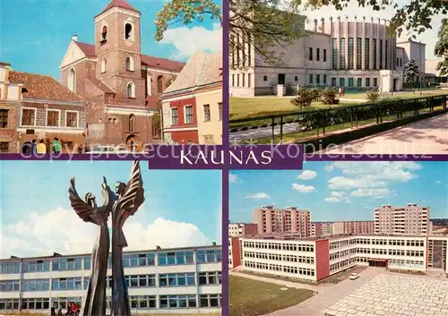 AK / Ansichtskarte Kaunas_Kowno Senamiescio fragmentas Jaunyste MK Ciurlionio dailes muziejus Najajame mikrorajone Kaunas Kowno