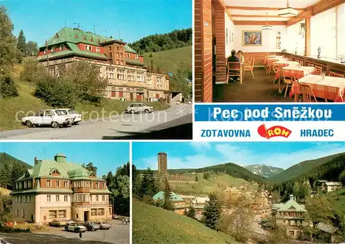 AK / Ansichtskarte Pec_pod_Snezkou Hradec s kavarnou Maj a Corso Pec_pod_Snezkou