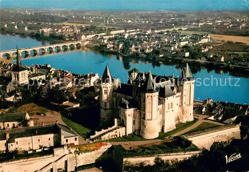 AK / Ansichtskarte Saumur_49 Vue aerienne sur le chateau  