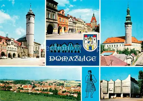 AK / Ansichtskarte Domazlice_CZ Mesto bylo zalozena v roce Domazlice jsou pamatkovou rezervaci a kulturnim strediskem Chodska 