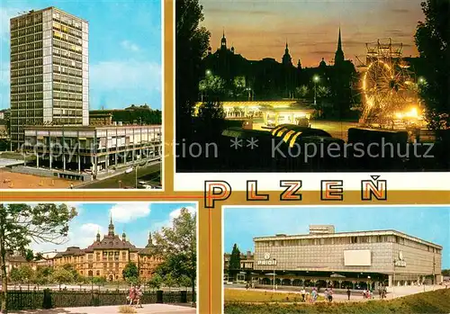 AK / Ansichtskarte Plzen_Pilsen Krajske mesto Zapadoceskeho kraje Je prumyslovym centrem zapadnich Cech a patym nejvetsim mestem CSSR Plzen Pilsen