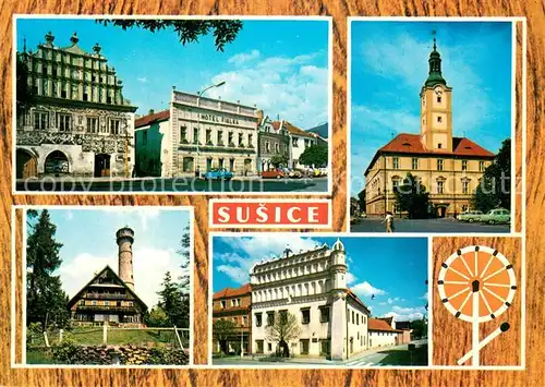 AK / Ansichtskarte Susice_CZ Mesto zname vyrobou zapalek lezi v Sumavskem podhuri v kotline pod Svatoborem 