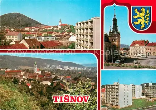 AK / Ansichtskarte Tisnov_CZ Lezi na rece Svratce pod vrchem Kvetnici vzniki ve stredoveku Vyznamna je nova vystavby Renesancni radnice ma vzhled 